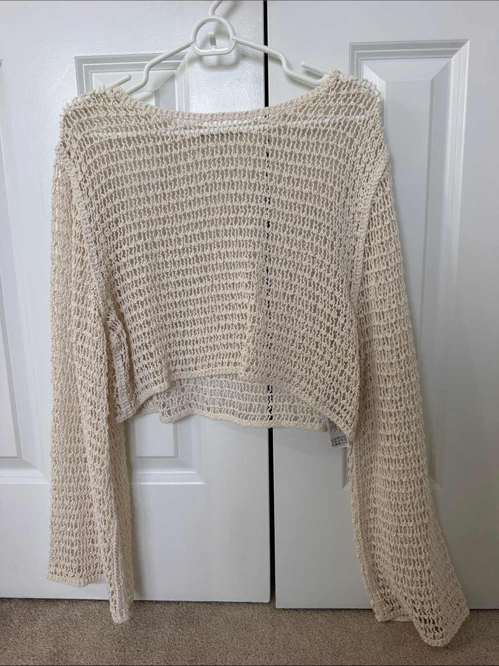 Zara Open-Knit Cropped Sweater